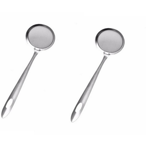 Momihoom Stainless Steel Fine Mesh Skimmer Spoon, Slotted Strainer Ladle for Kitchen and Restaurant