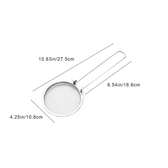Momihoom Stainless Steel Fine Mesh Strainer with Long Handle, Durable Kitchen Sieve for Straining, Sifting and Filtering