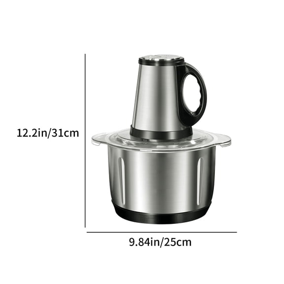 Momihoom Stainless Steel Multi-Function Food Processor for Meat Grinding, Dough, and Vegetables