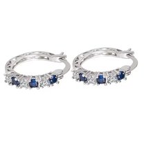 Momihoom Sterling Silver Hoop Earrings for Women, Colorful Cubic Zirconia, Hypoallergenic, Elegant Gift for Her, Mother's Day, Birthday, Valentine's Day