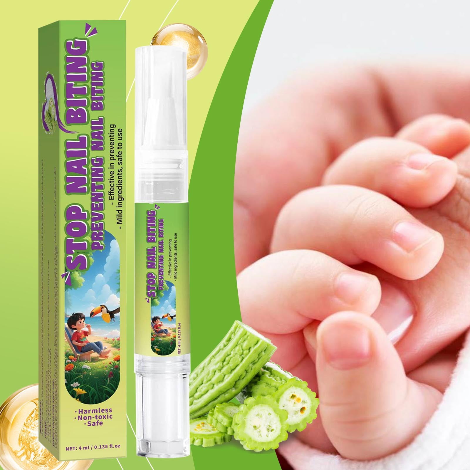 Momihoom Stop Biting Nail Pen - Bitter Taste Treatment for Thumb ...