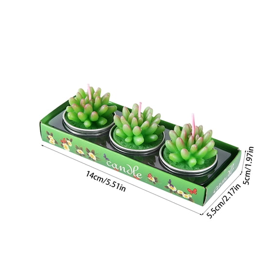 Momihoom Succulent-Shaped Wax Candle Set, Realistic Decorative Candles for Home Ambiance