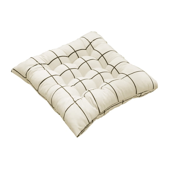 Momihoom Tufted Grid-Patterned Floor Cushion, Plush Square Seat Pad for Living Room, Patio, and Meditation Spaces