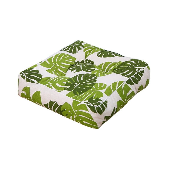 Momihoom Tufted Striped Square Floor Cushion, Plush Seating Pad for Living Room, Meditation, and Patio Use