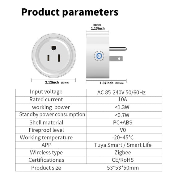Momihoom US Standard Smart Socket, WiFi Enabled Mobile APP & Voice Control for Lights & Appliances