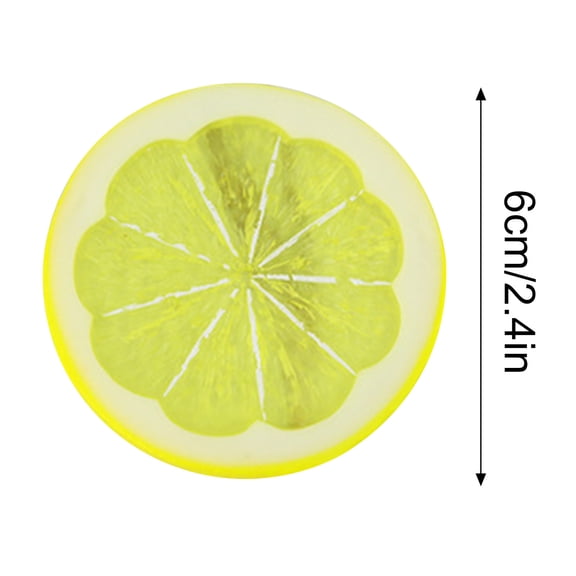 Momihoom Ultra-Realistic Artificial Lemon Slice Decoration, Ideal for Faux Fruit Bowls and Cake Toppers