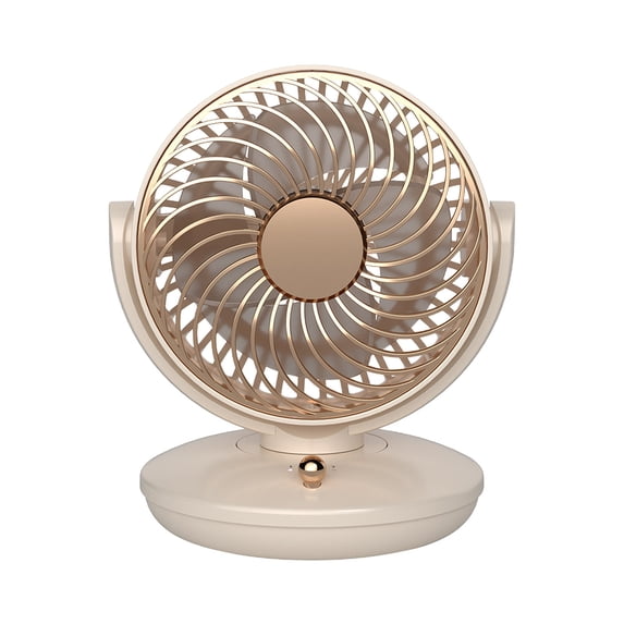 Momihoom Vintage-Inspired Desktop Fan with Adjustable Tilt, Quiet Cooling Device with Metallic Accents for Home and Office