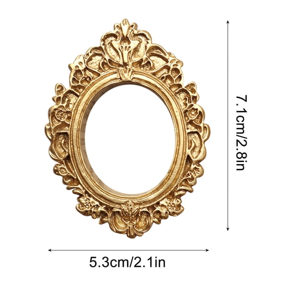 Momihoom Vintage Ornate Mini Photo Frame, Decorative Baroque Frame for Tabletop, Wall, and Craft Use