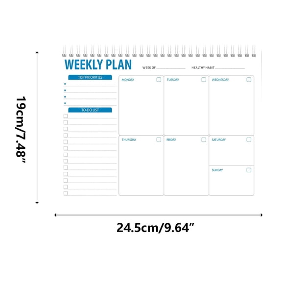 Momihoom Weekly Planner Notepad, Functional Tear-Off Desk Pad for Home and Office Productivity