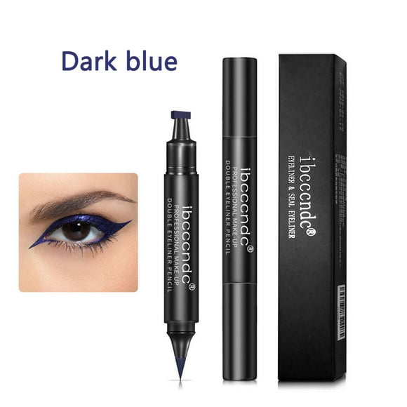 Momihoom Wing Eyeliner Stamp Pens, Blue Liquid Cat Eye Winged Eye Liner Stamp & Fine Tipped Pen Eyeliner , Waterproof Smudgeproof Long Lasting Eyeliner Eye Makeup Tool