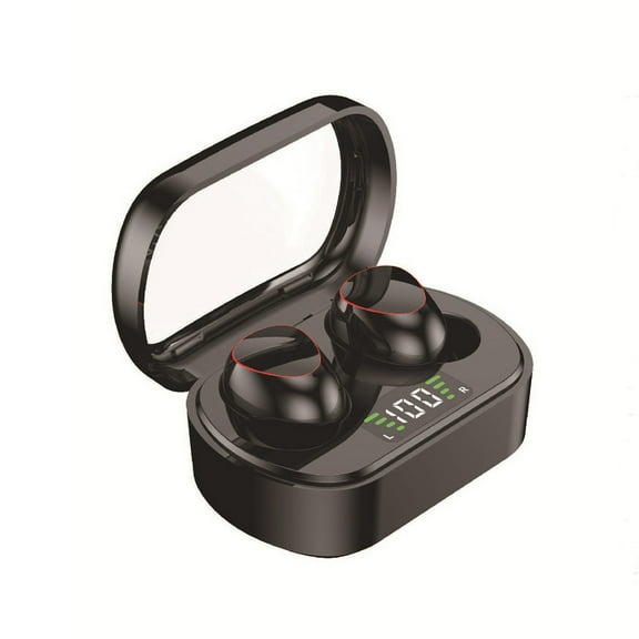 Momihoom Wireless Bluetooth Earbuds with 25-Hour Battery, LED Display, and Wireless Charging Case