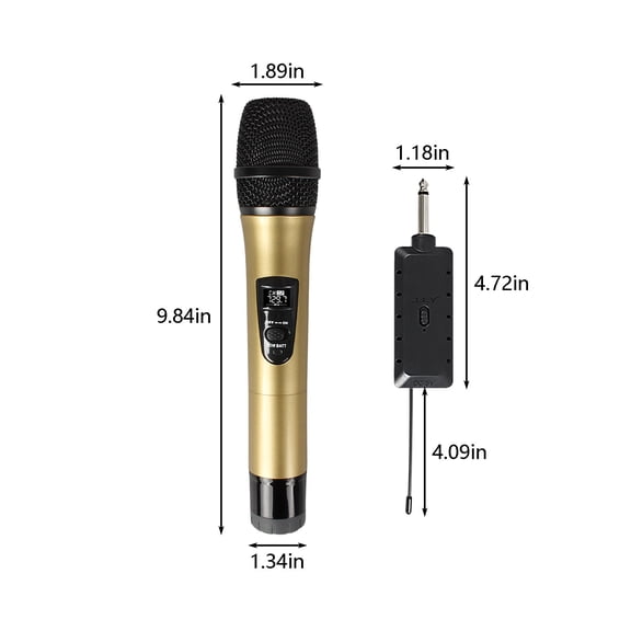 Momihoom Wireless Karaoke Microphone with Digital Display, Professional for Home and Outdoor Singing