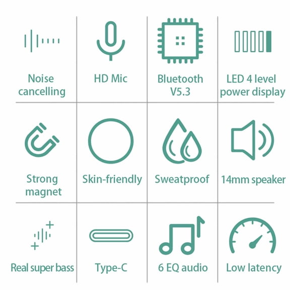 Momihoom Wireless Neckband Sports Earphones, Bluetooth 5.3, 100-Hour Playtime, 14mm Speaker with Noise Cancelling