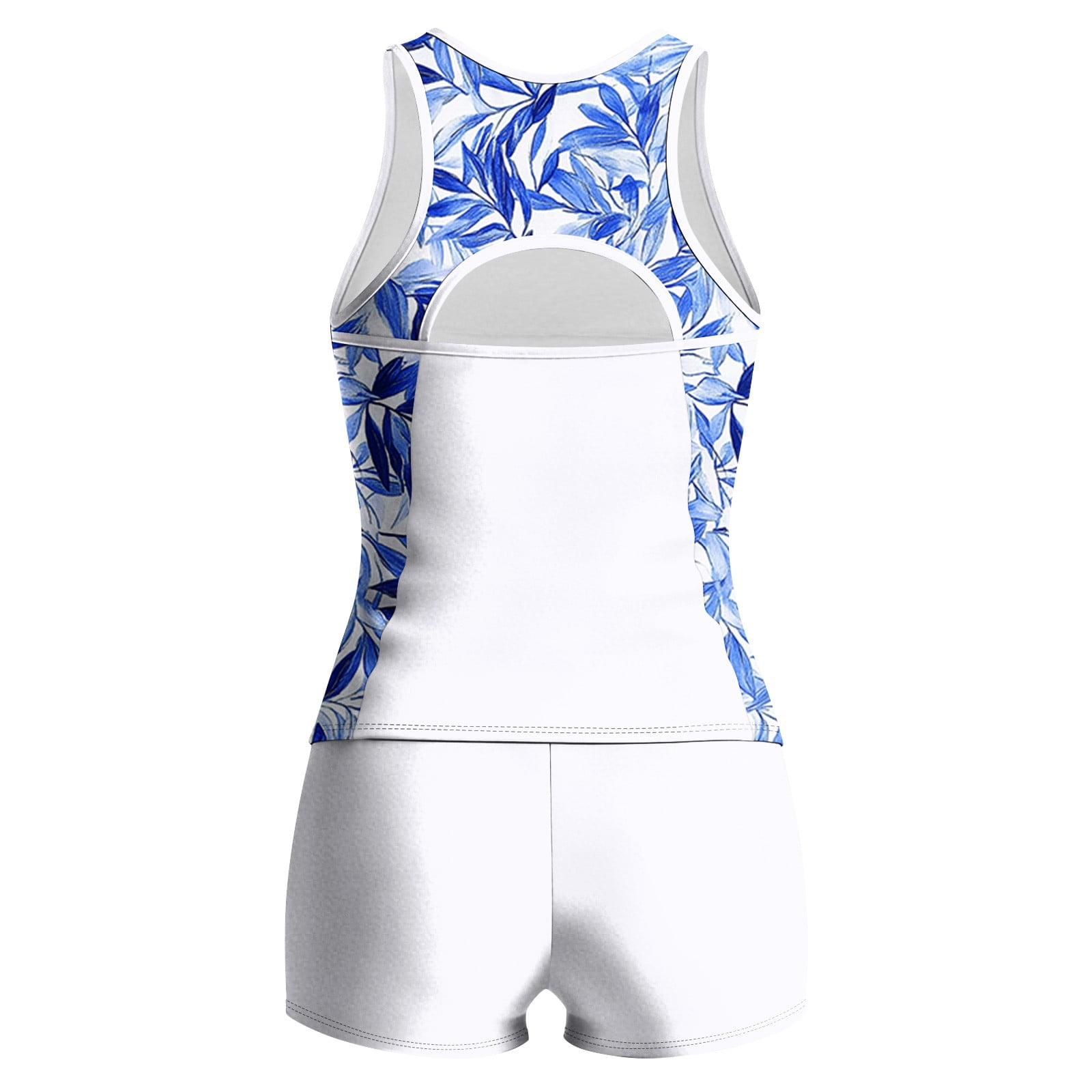Momihoom Women's Conservative Two-Piece Tankini Swimsuit with Leaf ...
