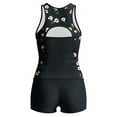 thumbnail image 1 of Momihoom Women's Daisy Floral Print Two-Piece Swimsuit - Tank Top and Shorts Set for Beach and Pool Activities, 1 of 9