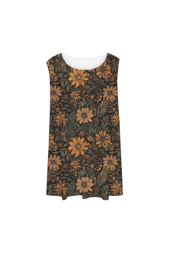 Momihoom Women's Sleeveless Marble Print Shift Dress, Casual Loose-Fit Tunic Dress for Everyday Wear