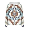 thumbnail image 1 of Momihoom Women's Southwestern Geometric Print Hoodie, Lightweight Long Sleeve Casual Hooded Sweatshirt for Everyday Wear, 1 of 5
