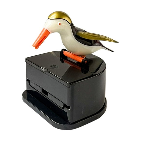 Momihoom Woodpecker-Shaped Automatic Toothpick Dispenser, Smart Push-Button Kitchen Organizer