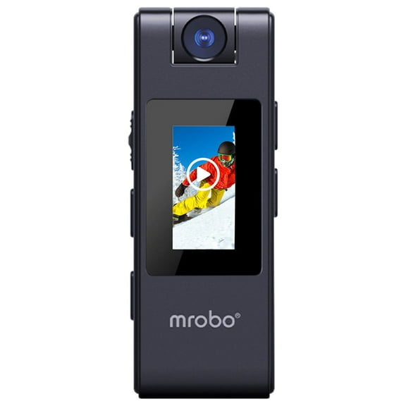 Momihoom mrobo Sports Camera, 1080P Body Worn Video Recorder with Rotatable Lens and Night Vision
