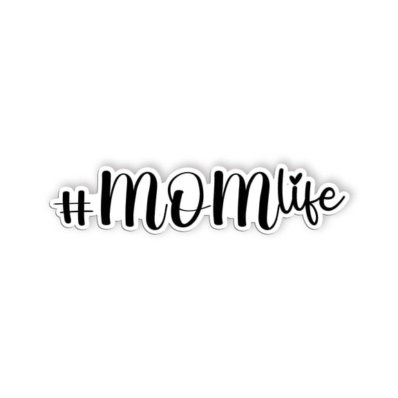 Momlife Hagtag Funny Cute Stickers Mother Day Sticker Waterproof Vinyl Decals for Car Truck Laptop Helmet Water Bottle Stickers(6 inch)