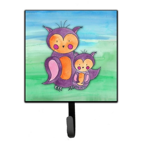 Momma & Baby Owl Watercolor Leash or Key Holder