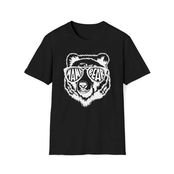 Momma Bear, Gildan Unisex Softstyle T-Shirt, Bear Mama Graphic Tee, S-3XL