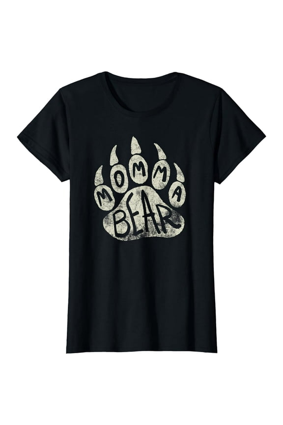 Momma Bear T Shirt - Mama Bear Paw Print - Mother's Day Mom