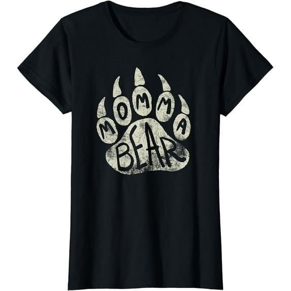 Momma Bear T Shirt - Mama Bear Paw Print - Mother's Day Mom