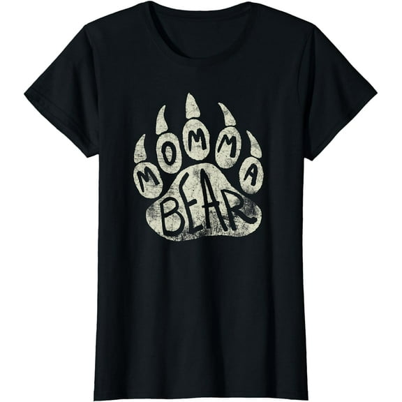 Momma Bear T Shirt - Mama Bear Paw Print - Mother's Day Mom