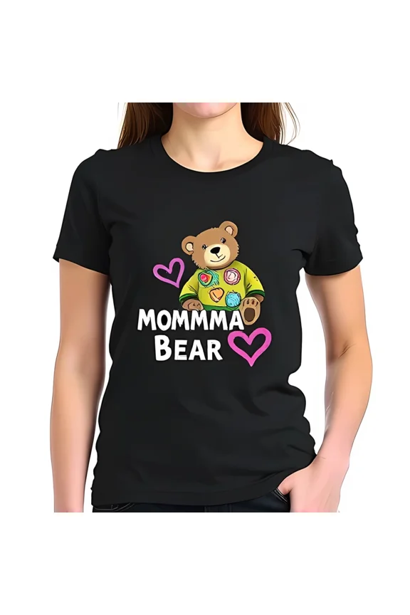 Momma Bear Tee Adorable Illustration Sweet Warm Family Design Cute Unisex T-Shirt up to size 5XL