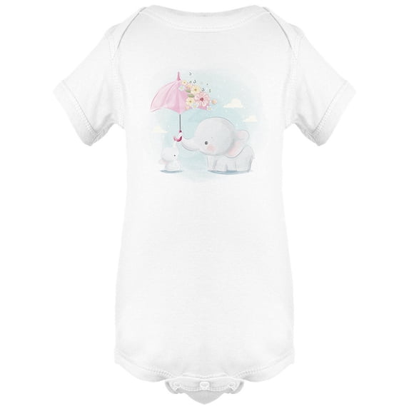 Mommy And Baby Elephant Graphic Bodysuit Infant -Image by Shutterstock, Newborn