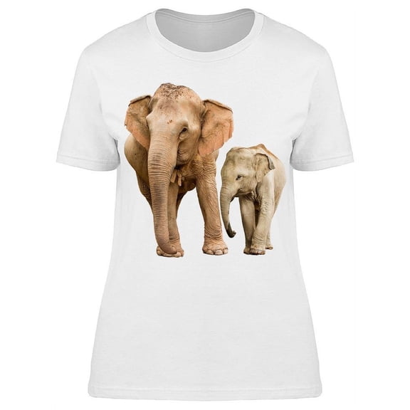 Mommy And Baby Elephant T-Shirt Women -Image by Shutterstock, Female XX-Large