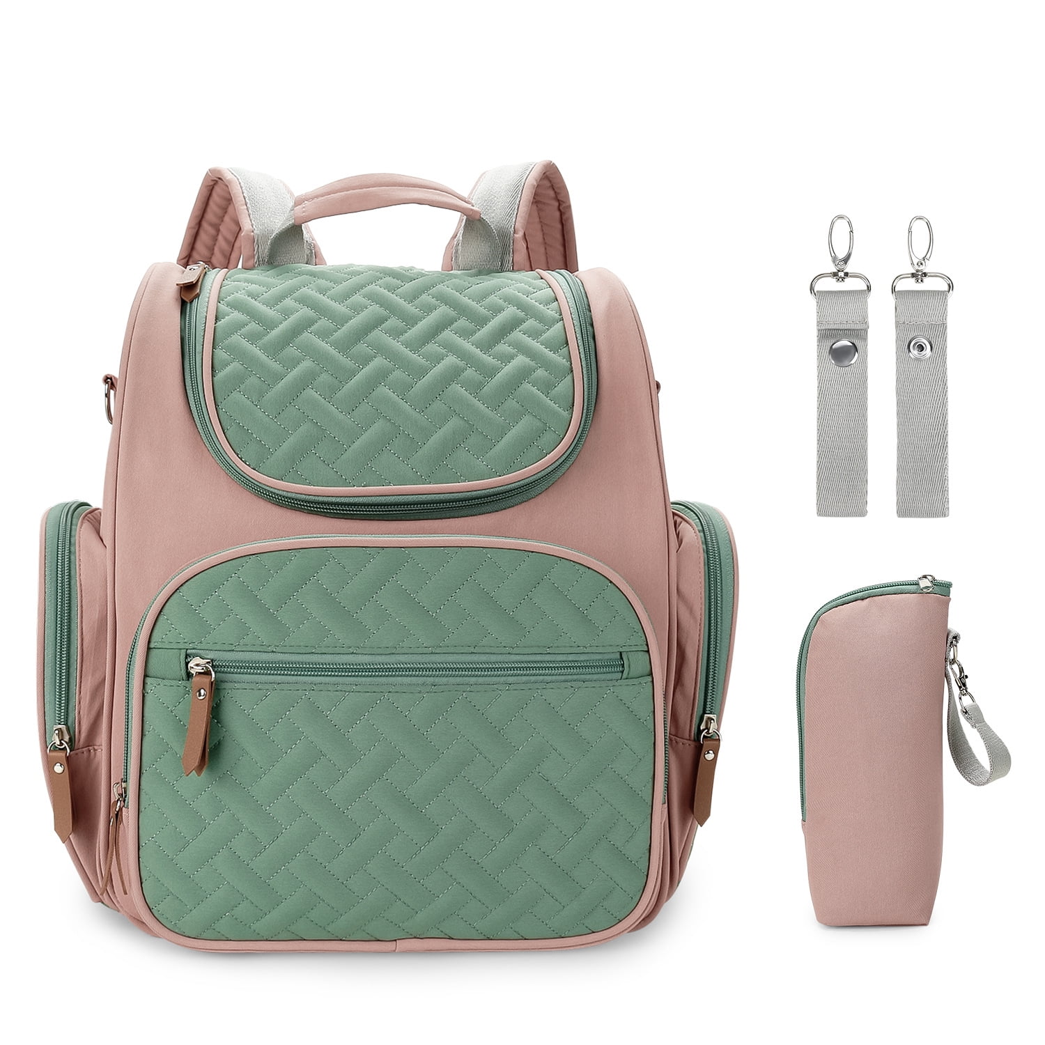 Mommy Bag, Maternal Child Bag, Outdoor Lightweight Handbag, Large-Capacity Backpack for Baby, Diaper Baby Bottle Storage Bag(Pink）)
