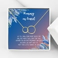 thumbnail image 1 of Mommy to Be Mother's Day Gift, Jewelry for Sister, New Mom Mother's Day Gift, Gift for Her, Necklace and Card Gift for Mom, Mommy to be Necklace and Card [Gold Infinity Ring,Blue-Orange Gradient], 1 of 3