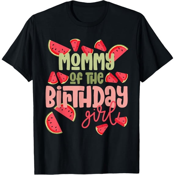 Mommy Birthday One in a Melon Watermelon Birthday Girl T-Shirt