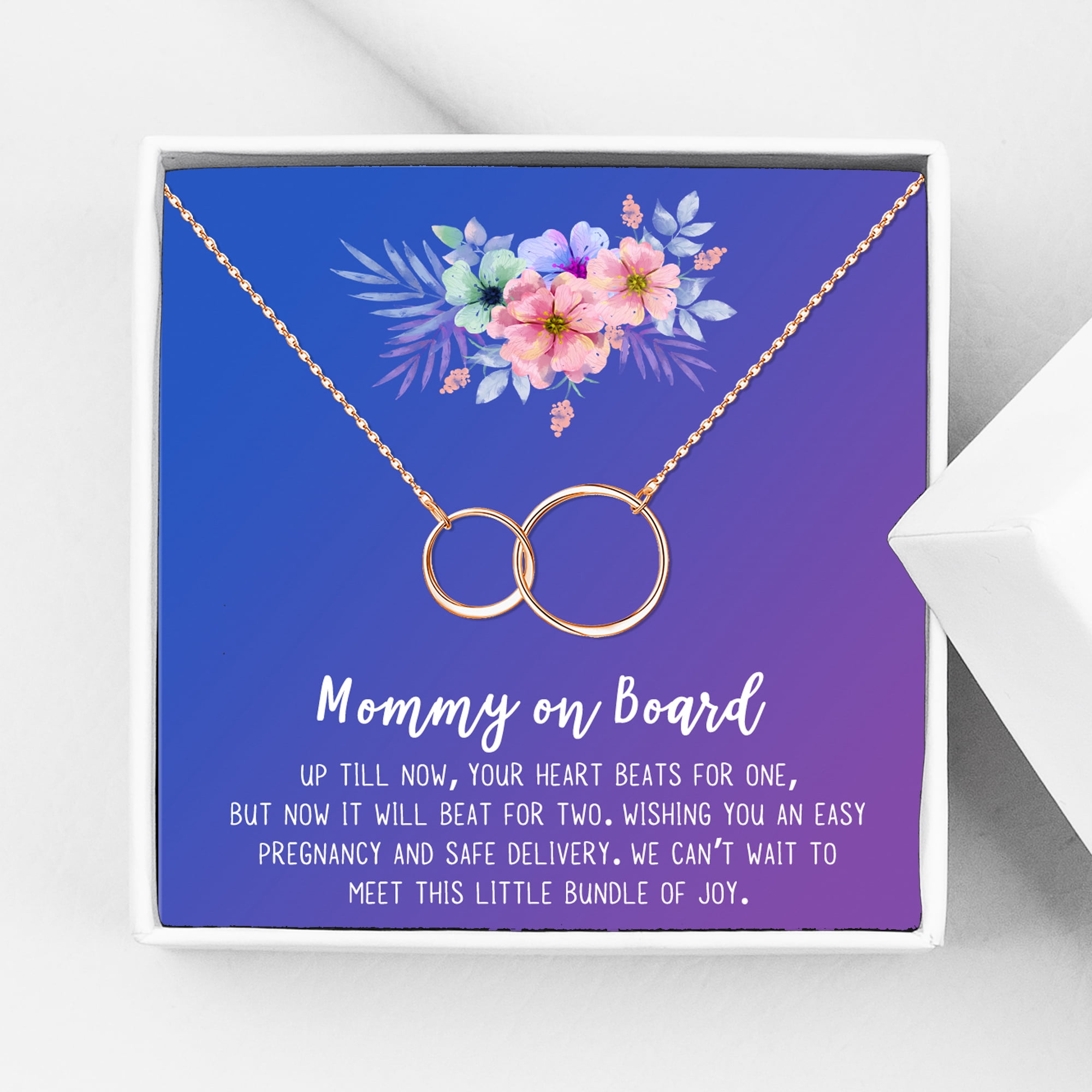 Mommy to Be Christmas Gift for Mom, Christmas Jewelry Gift Set for Sister, New Mom Mother's Day Gift, Gift for Her, Necklace and Card Christmas Gift for Mom, Mommy to be Necklace and Card