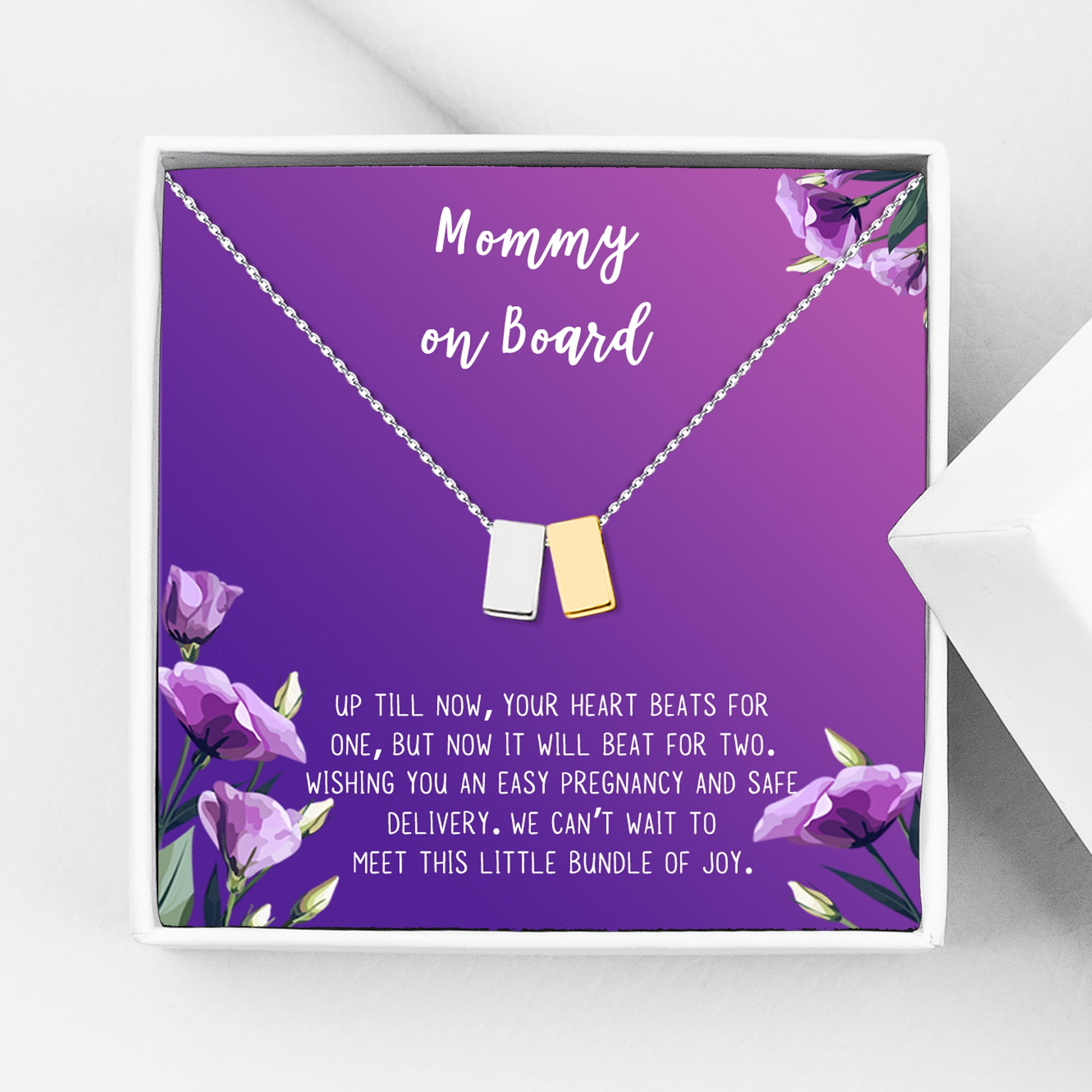 Mommy to Be Christmas Jewelry Gift Set for Mom, Pendant Jewelry for Women, New Mom Mother's Day Gift, Gift for Her, Necklace and Card Gift for Mom, Mommy to be Necklace and Card