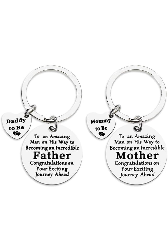 Mommy Daddy To Be Gift Keychain Pregnancy Announcement Gifts for Dad Mom Baby Shower Gifts for First Time Parents
