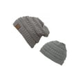 thumbnail image 1 of Mommy/Daughter Soft Beanie Combo - Light Grey, 1 of 3