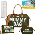 thumbnail image 1 of Mommy Diaper Bag for Hospital Labor & Delivery, Multifunction Diaper Tote Bag Pregnancy Must Haves, Green, 1 of 9