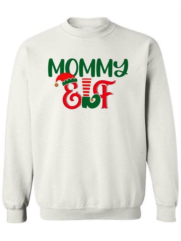 Mommy Elf Phrase Sweatshirt Women -Image by Shutterstock, Female 4X-Large