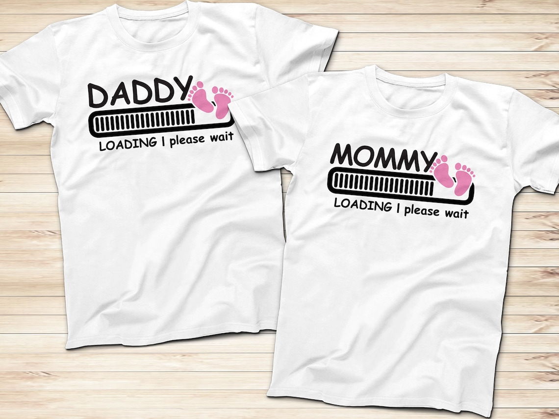 Baby Shower Couple And Baby T Shirt Halloween Skeleton Maternity