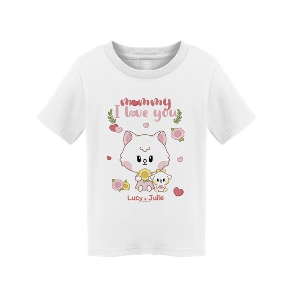 Mommy I Love You. Lucy And Julie T-Shirt Toddler -Electural Designs, 4 Toddler