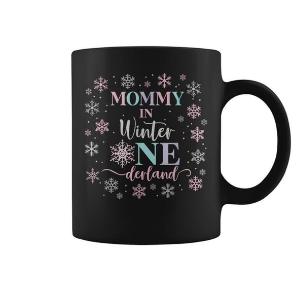 Mommy In Winter Onederland 1St Birthday Girl Snowflake Coffee Mugs