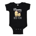 thumbnail image 1 of Mommy Is My Bes-Tea Baby Bodysuit One Piece 12 mo Black, 1 of 3