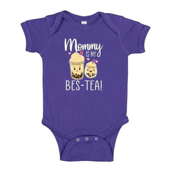 Mommy Is My Bes-Tea Baby Bodysuit One Piece 12 mo Purple