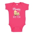 thumbnail image 1 of Mommy Is My Bes-Tea Baby Bodysuit One Piece 6 mo Cyber Pink, 1 of 3