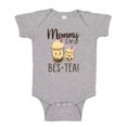 thumbnail image 1 of Mommy Is My Bes-Tea Baby Bodysuit One Piece NB Athletic Heather, 1 of 3