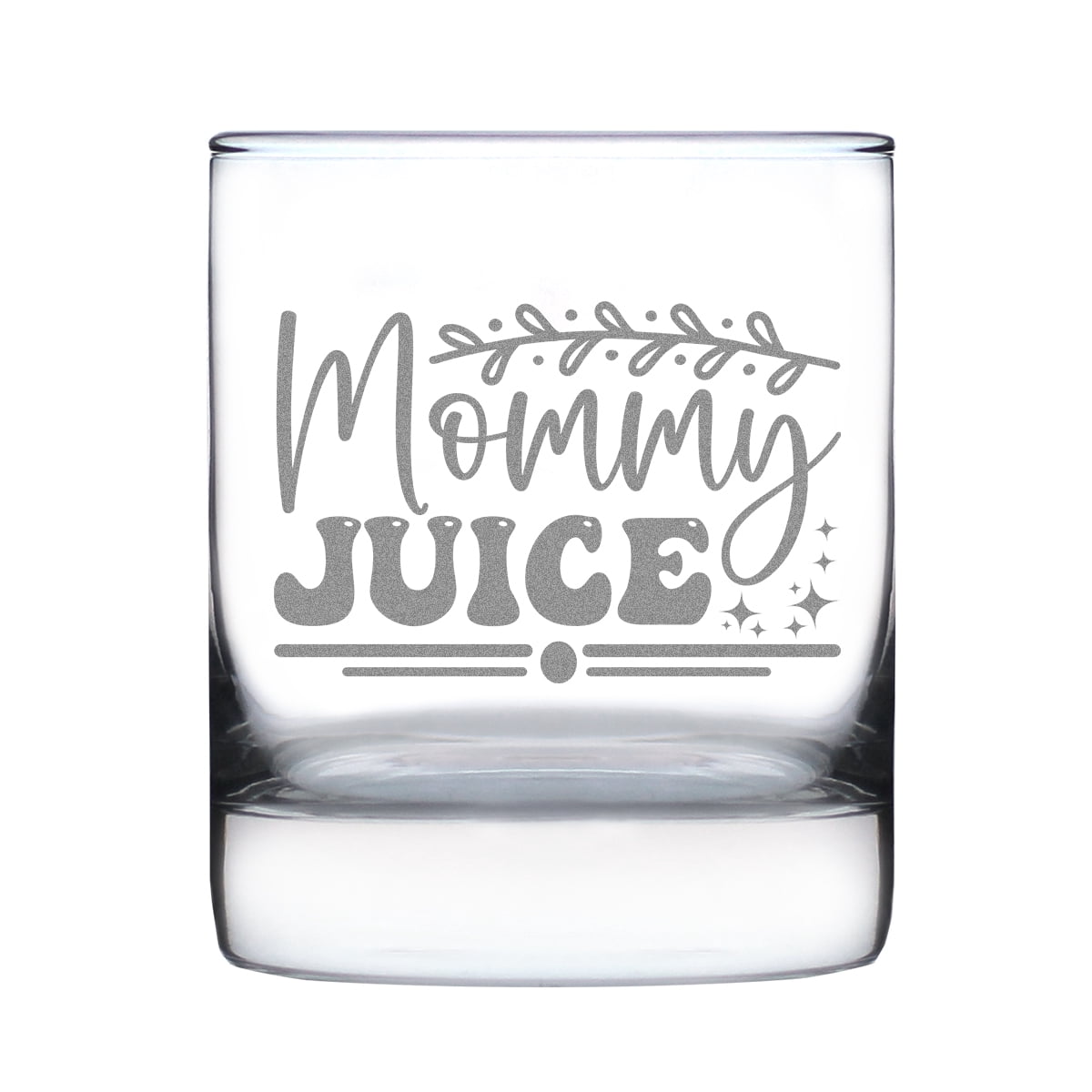 Mommy Juice Hand Engraved 10oz Rocks Glass, Etched Whiskey Funny Mom Gift, Unique Mother's Day Wine Lovers Glass