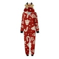 Mommy Jumpsuit For Christmas Family Pajamas Cute Big Headed Deer Print